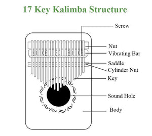 Absolutely wonderful instrument--Gorgeous 17 Keys Kalimba【Buy 2 Free Shipping】